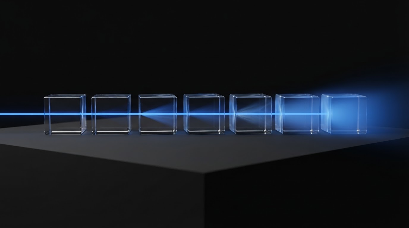 Representação abstrata de fluxo de dados ordenado e validação de pacotes digitais.